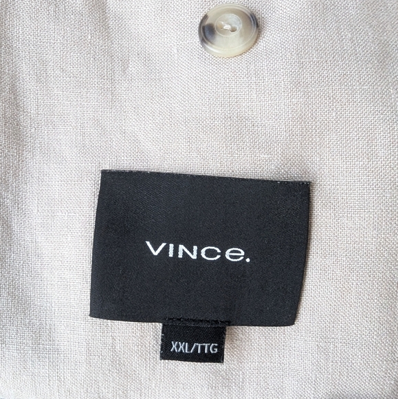 Vince Men’s Beige Relaxed Hemp Blazer -  Coastal Resort Summer Jacket - Size XXL - Picture 9 of 10